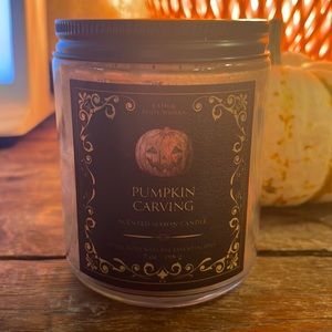 New in Box Pumpkin Carving Mason Single Wick Candle